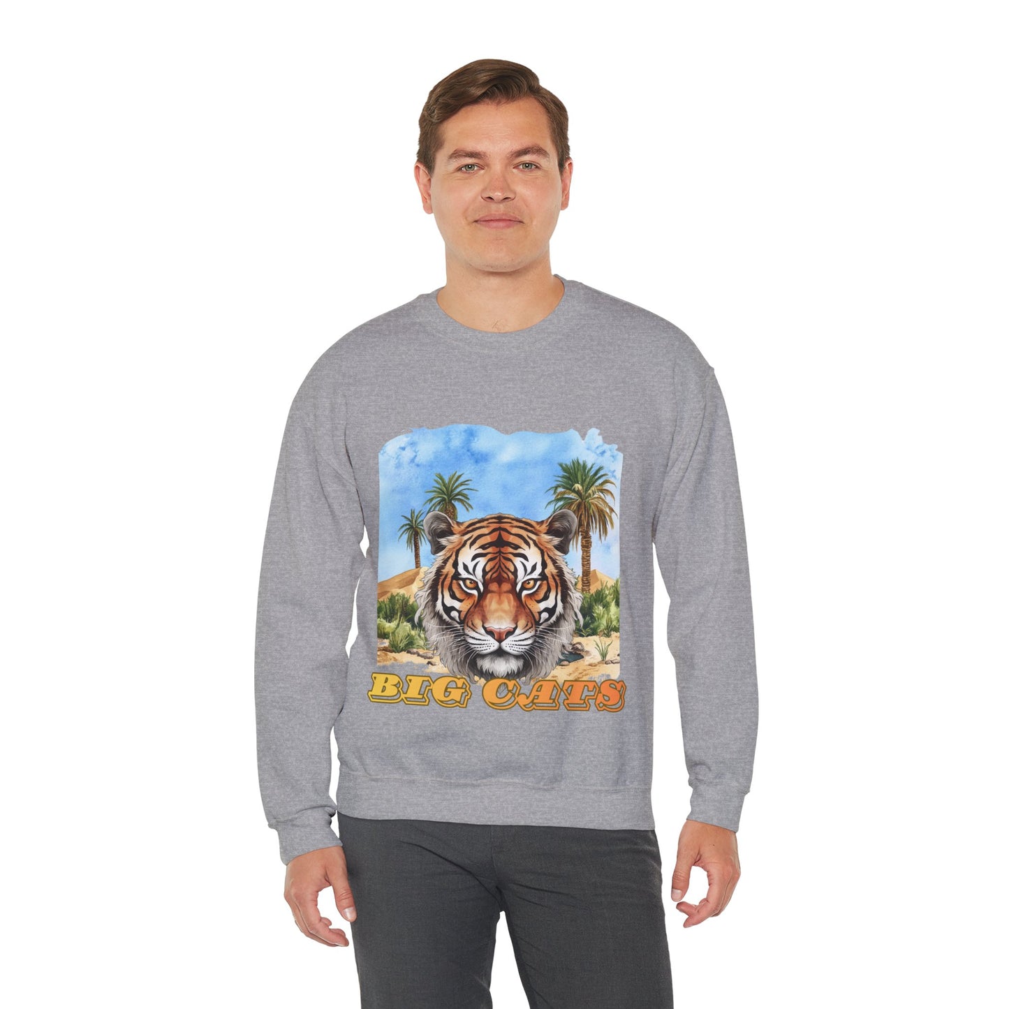 Men's Tiger Big Cats Crewneck Sweatshirt