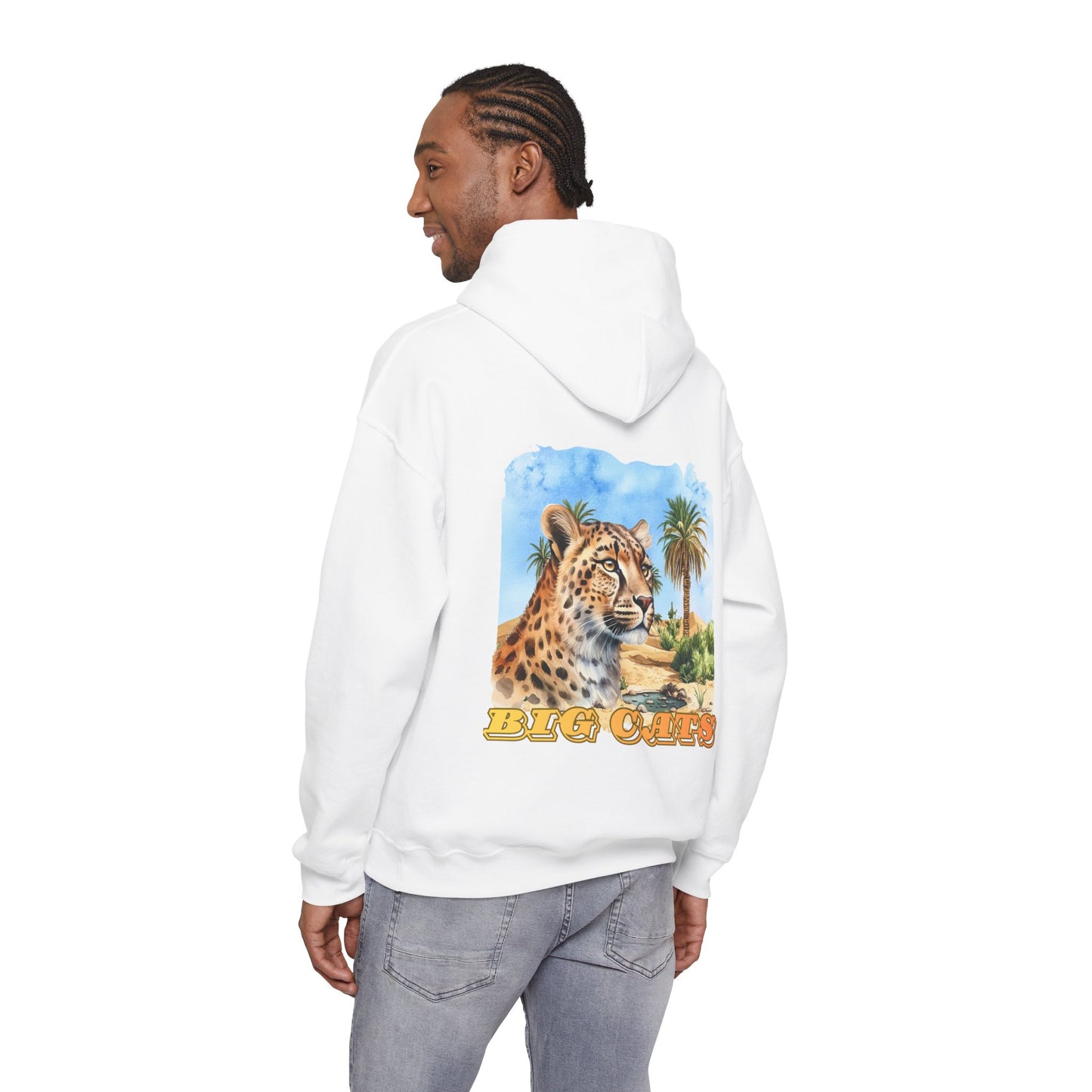 Men's Cheetah Big Cats Hooded Sweatshirt