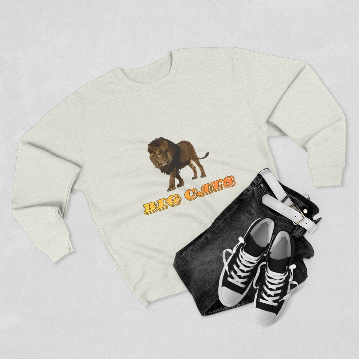 Unisex Premium Lion Big Cats Crewneck Sweatshirt