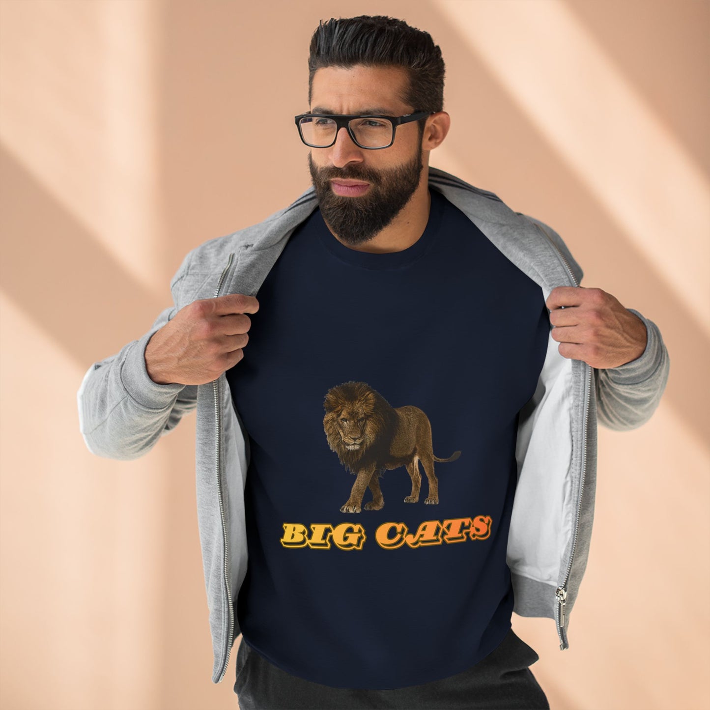 Unisex Premium Lion Big Cats Crewneck Sweatshirt