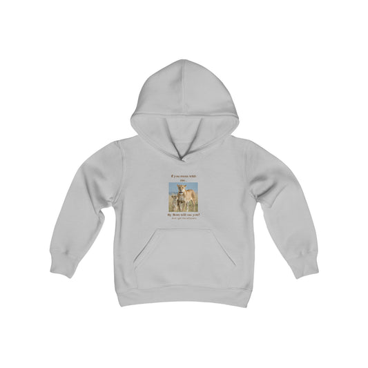 Kid's Lioness and Cub Hooded Sweatshirt