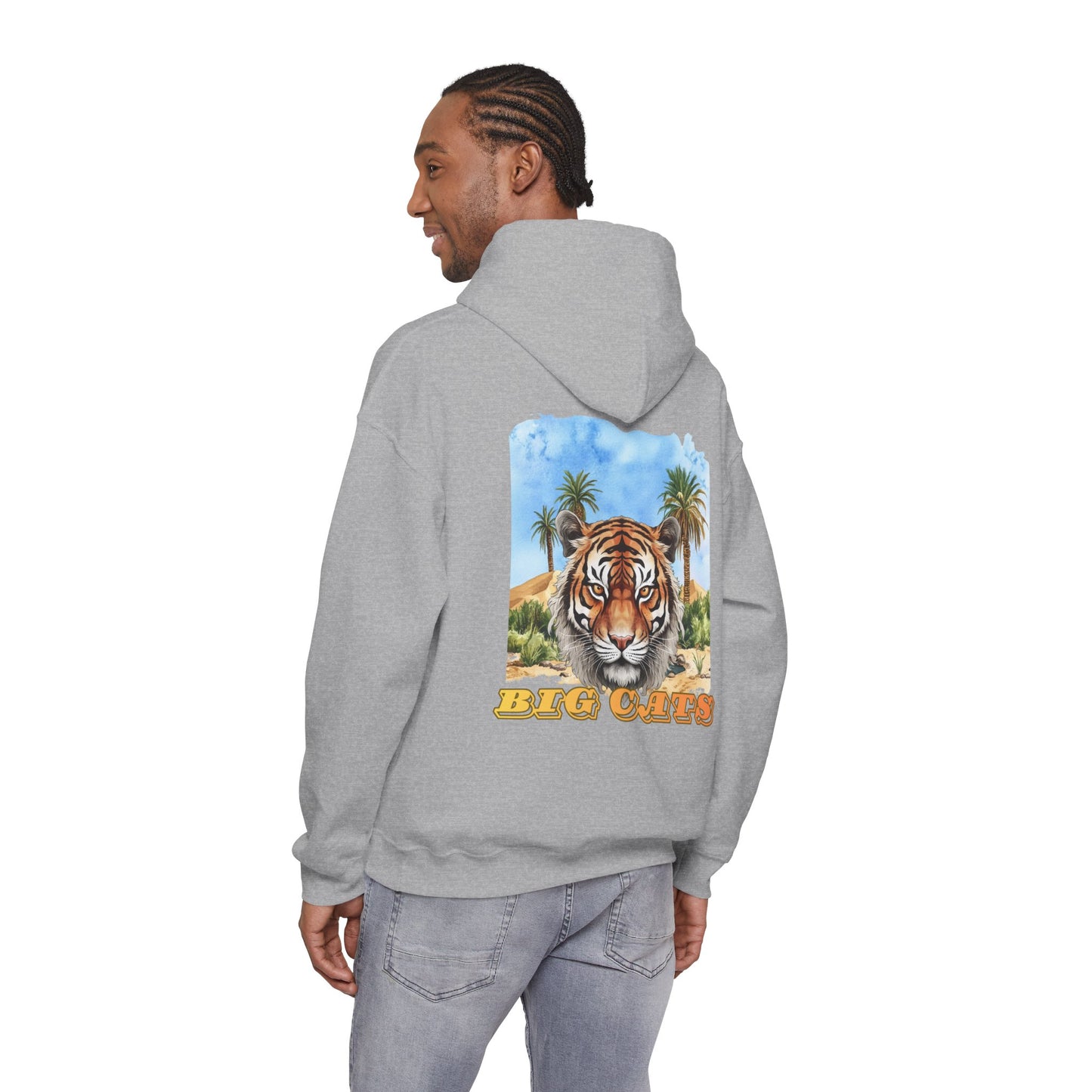Mens Tiger "Big Cats" Pullover Hooded Sweatshirt