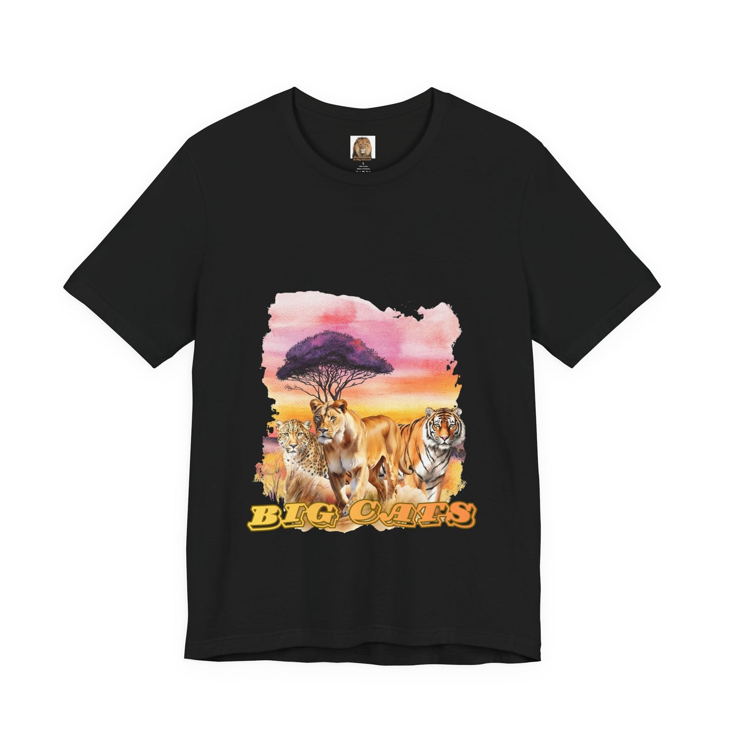 Women's Big Cats Trio T-Shirt - Cheetah, Lioness, and Tiger