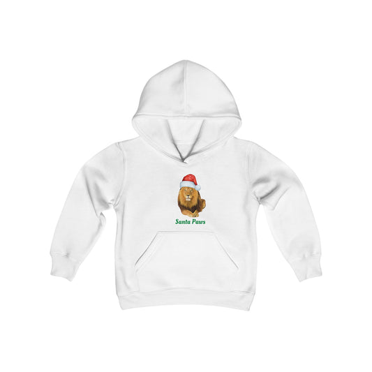 Youth Santa Paws Hooded Sweatshirt