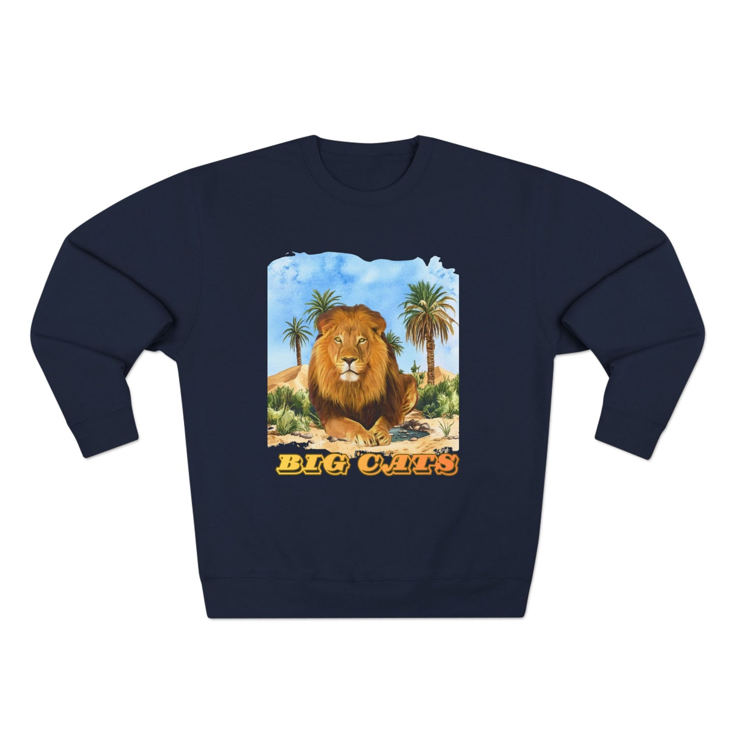 Men's Big Cats Lion Premium Crewneck Sweatshirt