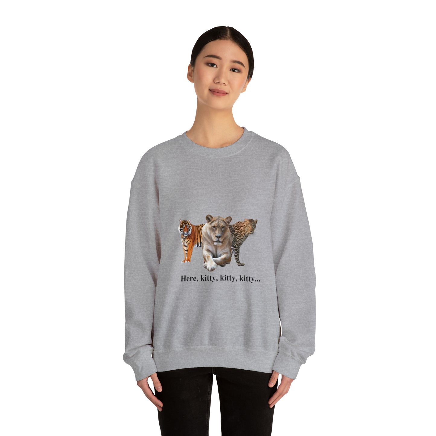 Unisex Big Cats Lioness Crewneck Sweatshirt