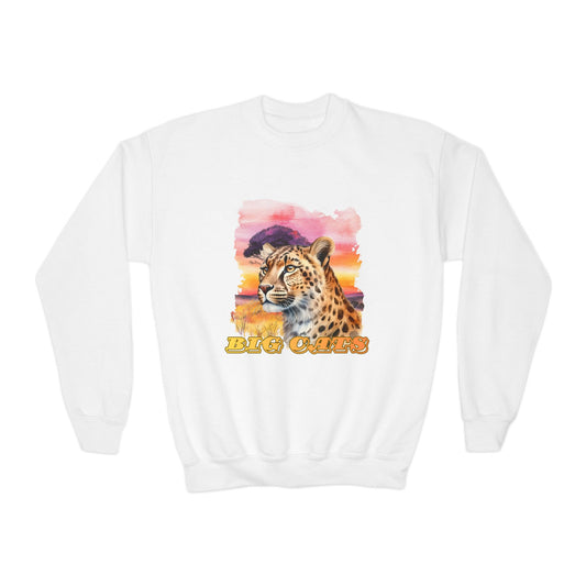 Girl's Cheetah Big Cats Crewneck Sweatshirt