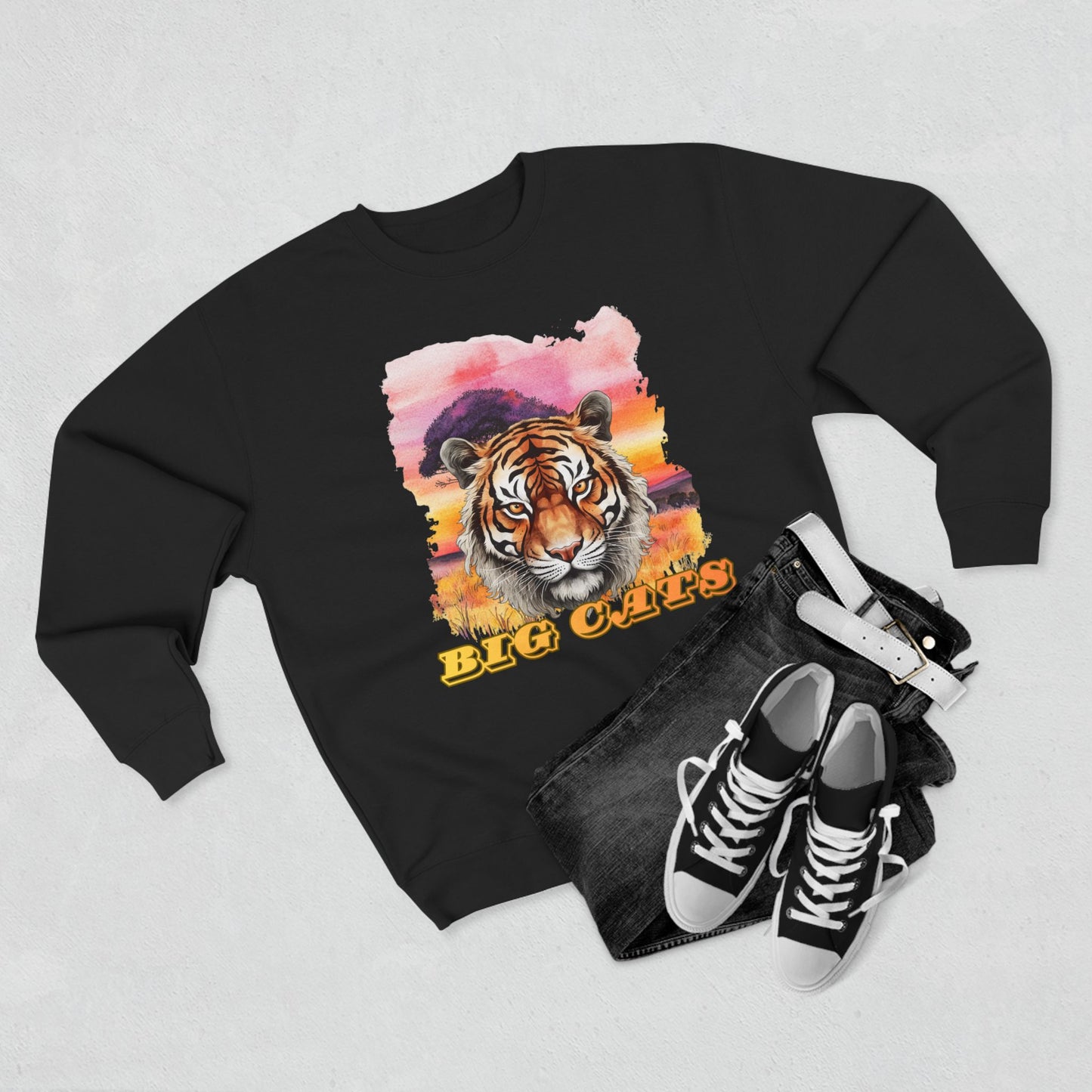 Women's Big Cats Tiger Premium Crewneck Sweatshirt