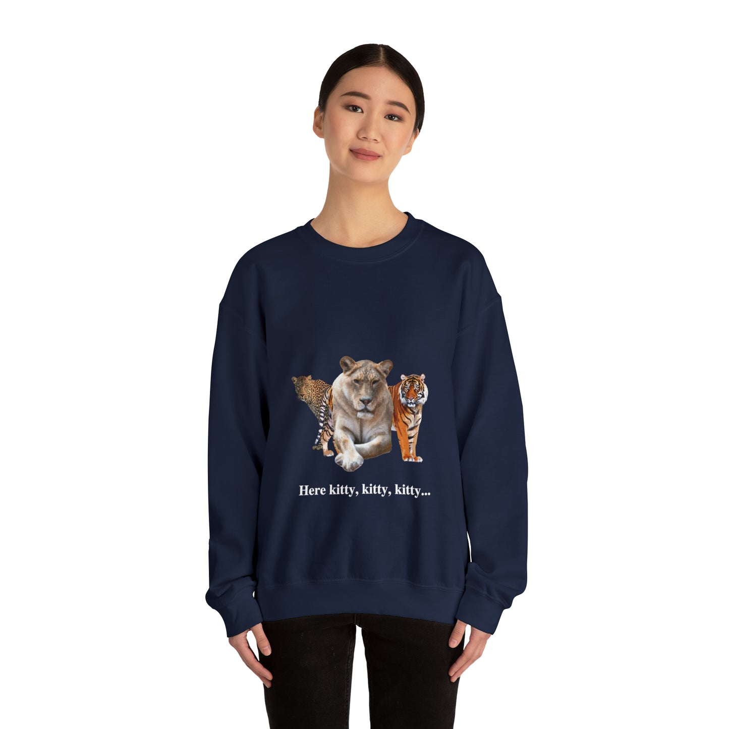 Unisex Big Cats Lioness Crewneck Sweatshirt