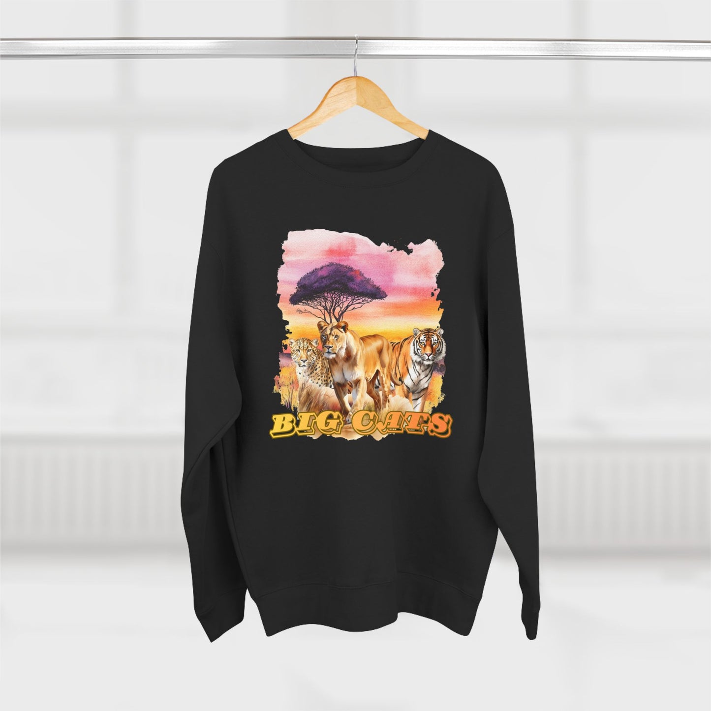 Women's Big Cats Trio Premium Crewneck Sweatshirt