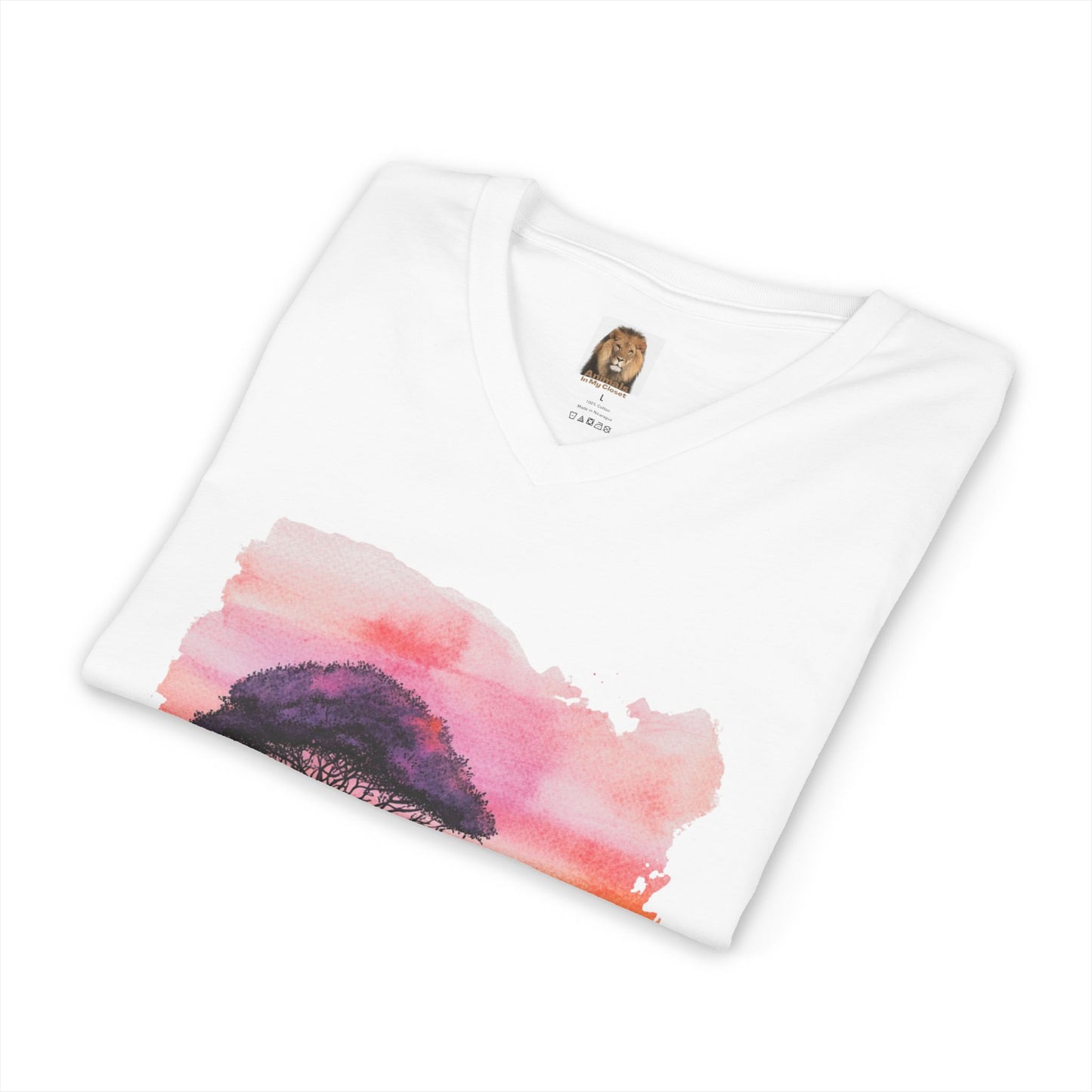 Women's Trio Big Cats Short Sleeve V-Neck Tee