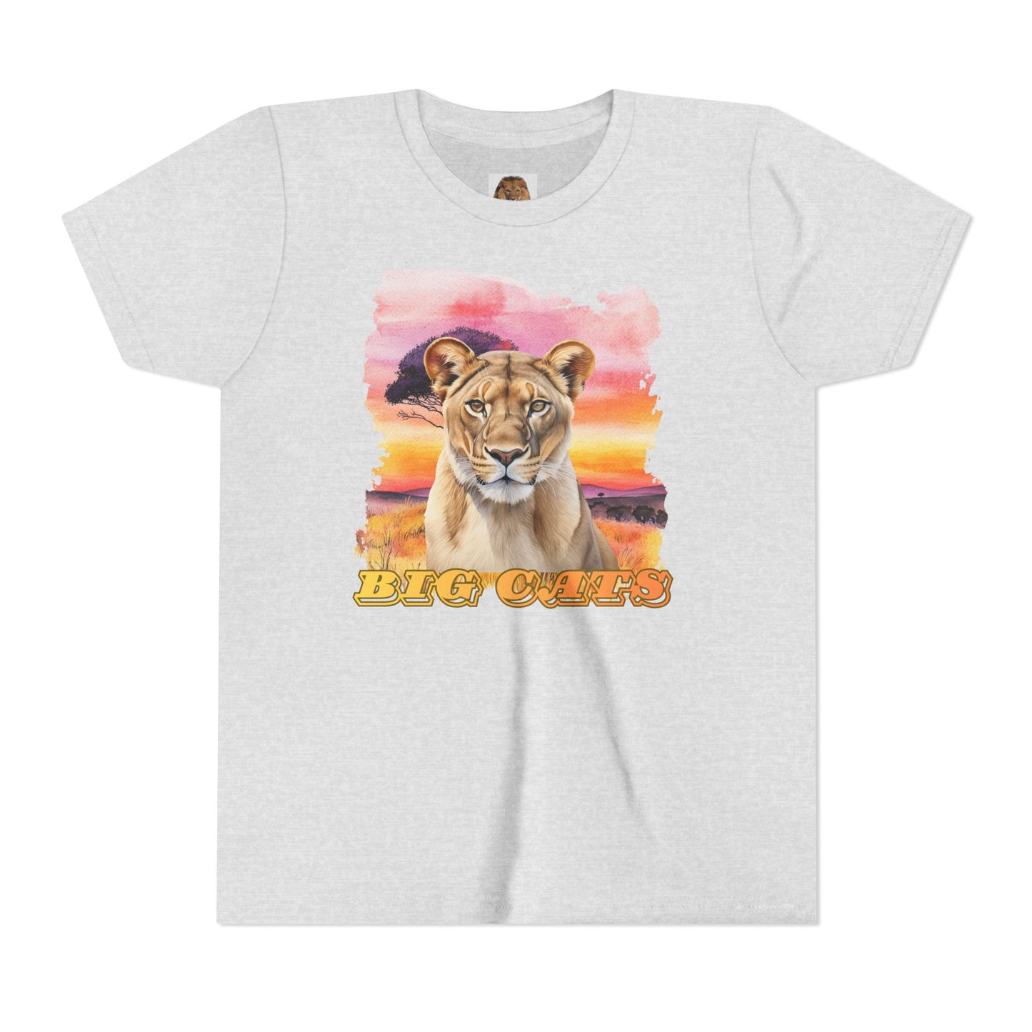 Girl's Lioness Big Cats Short Sleeve Tee