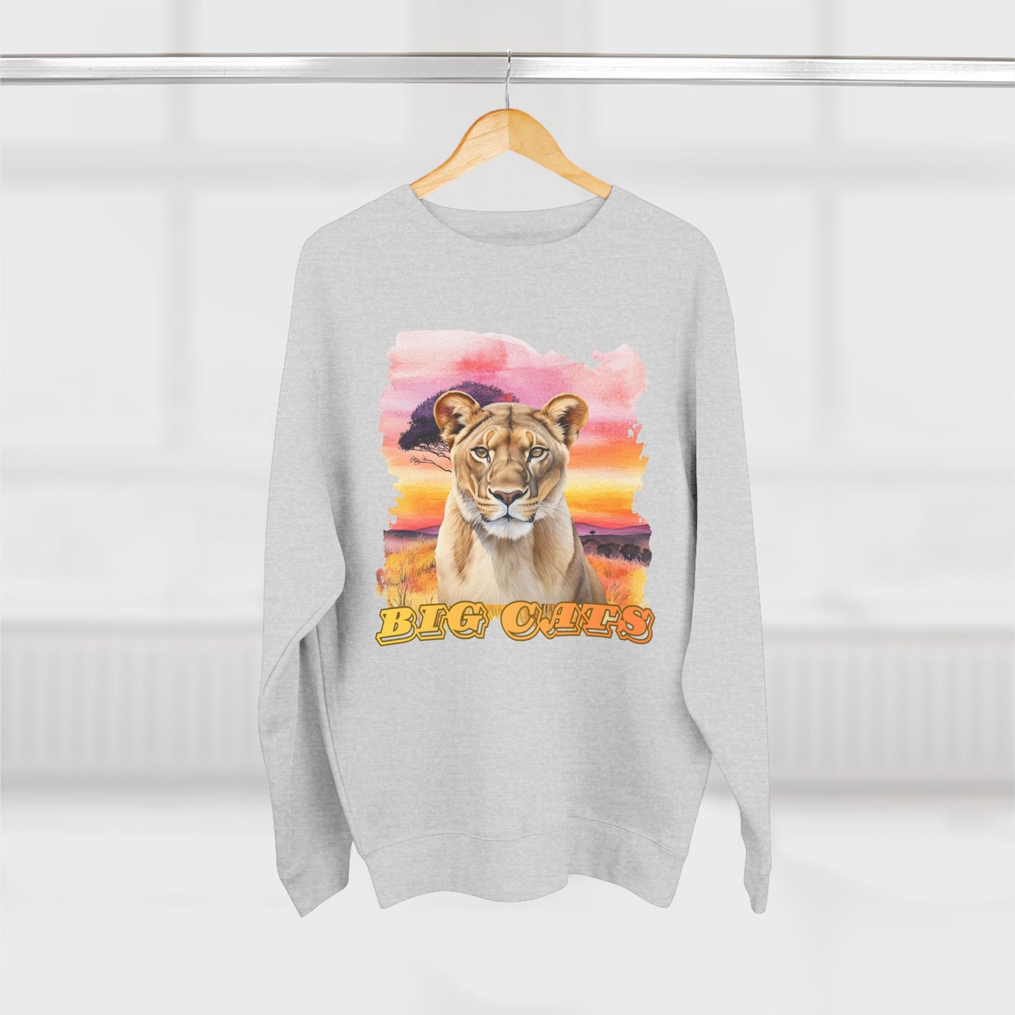 Women's Big Cats Lioness Premium Crewneck Sweatshirt