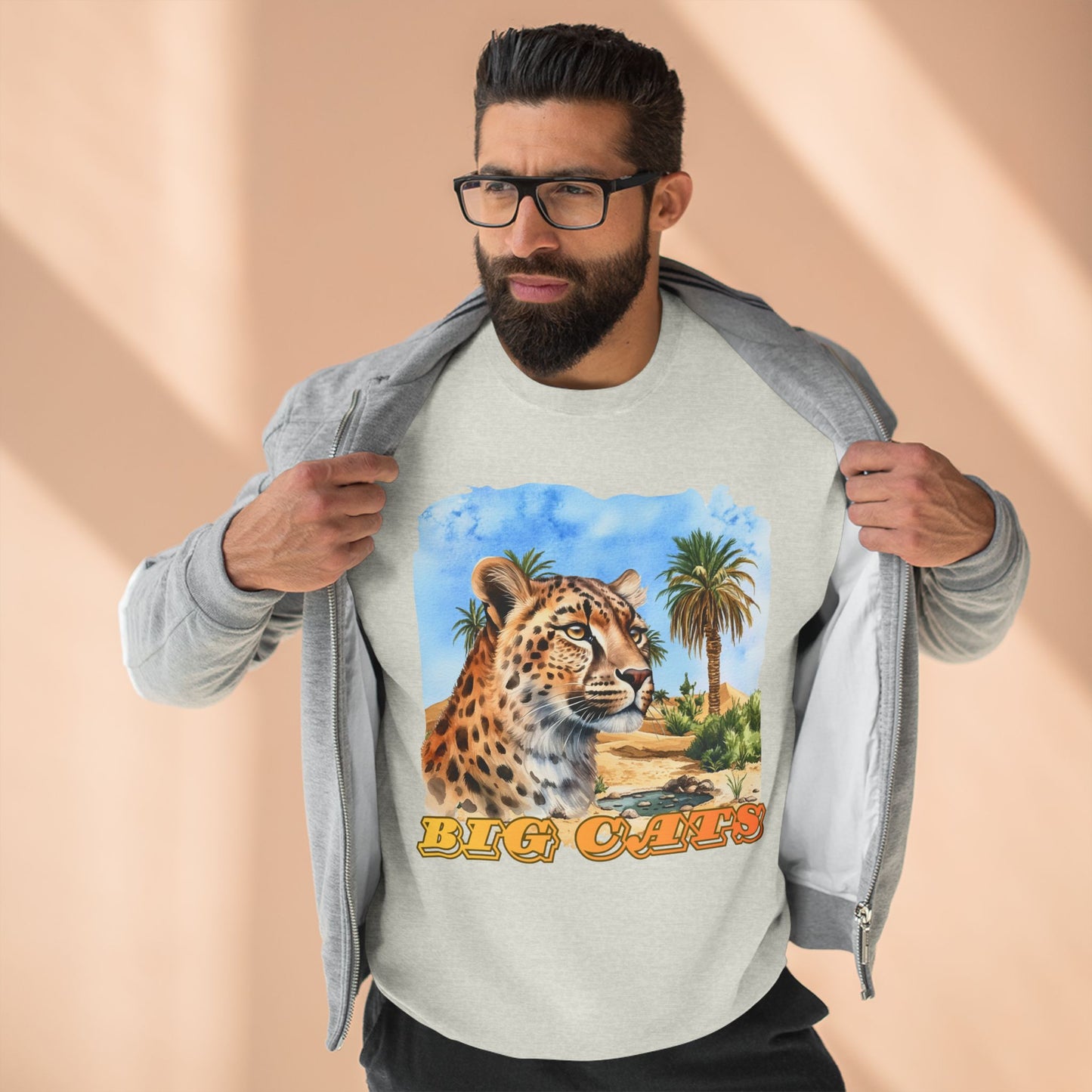 Men's Big Cats Cheetah Premium Crewneck Sweatshirt