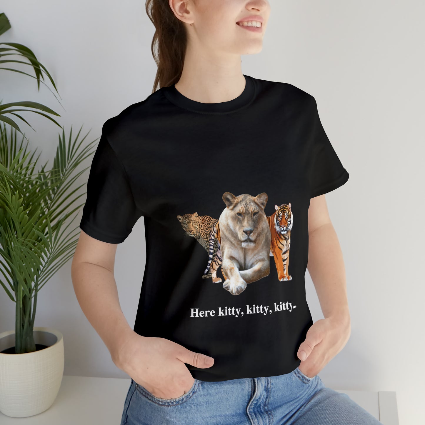 Unisex Big Cats Lioness Short Sleeve Tee