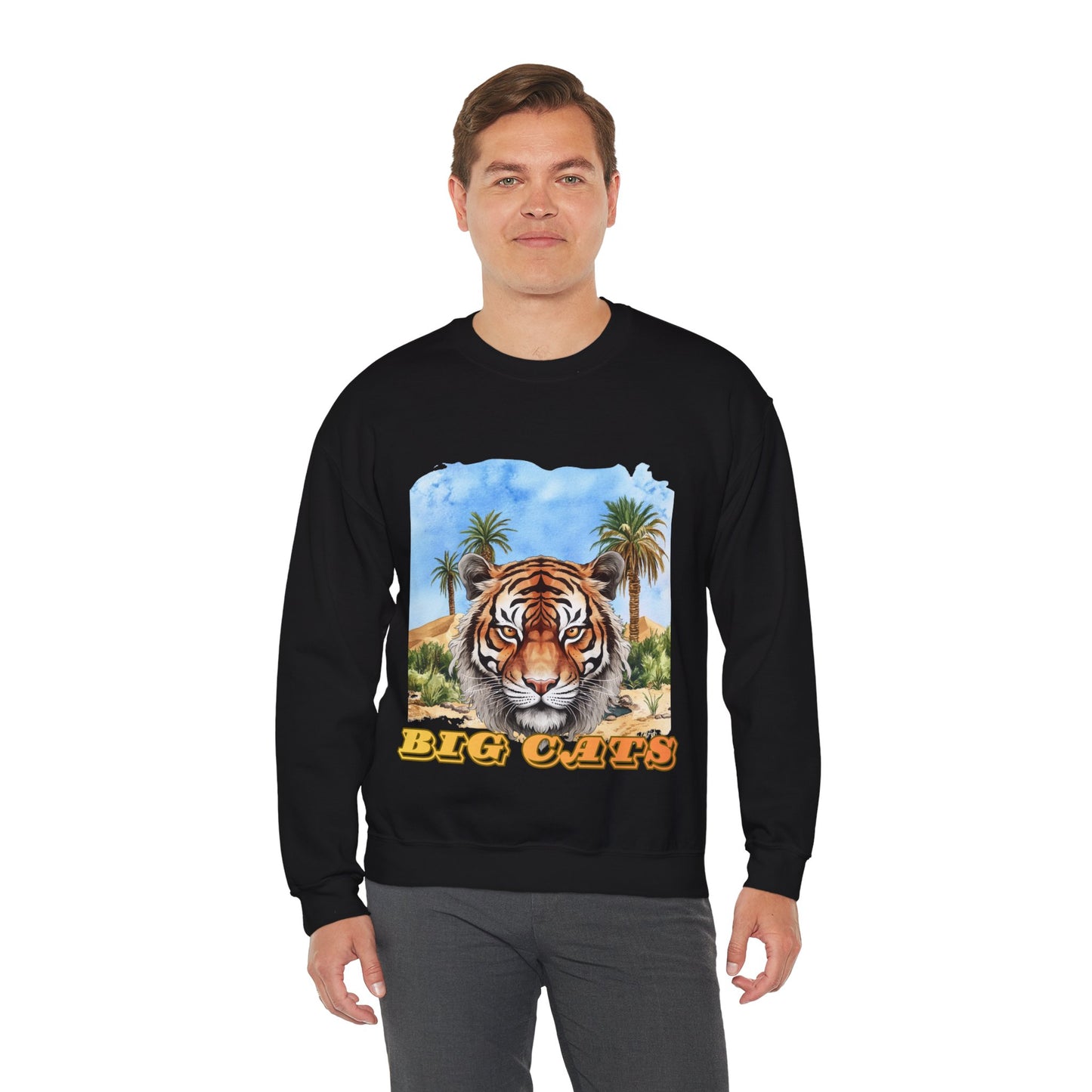Men's Tiger Big Cats Crewneck Sweatshirt