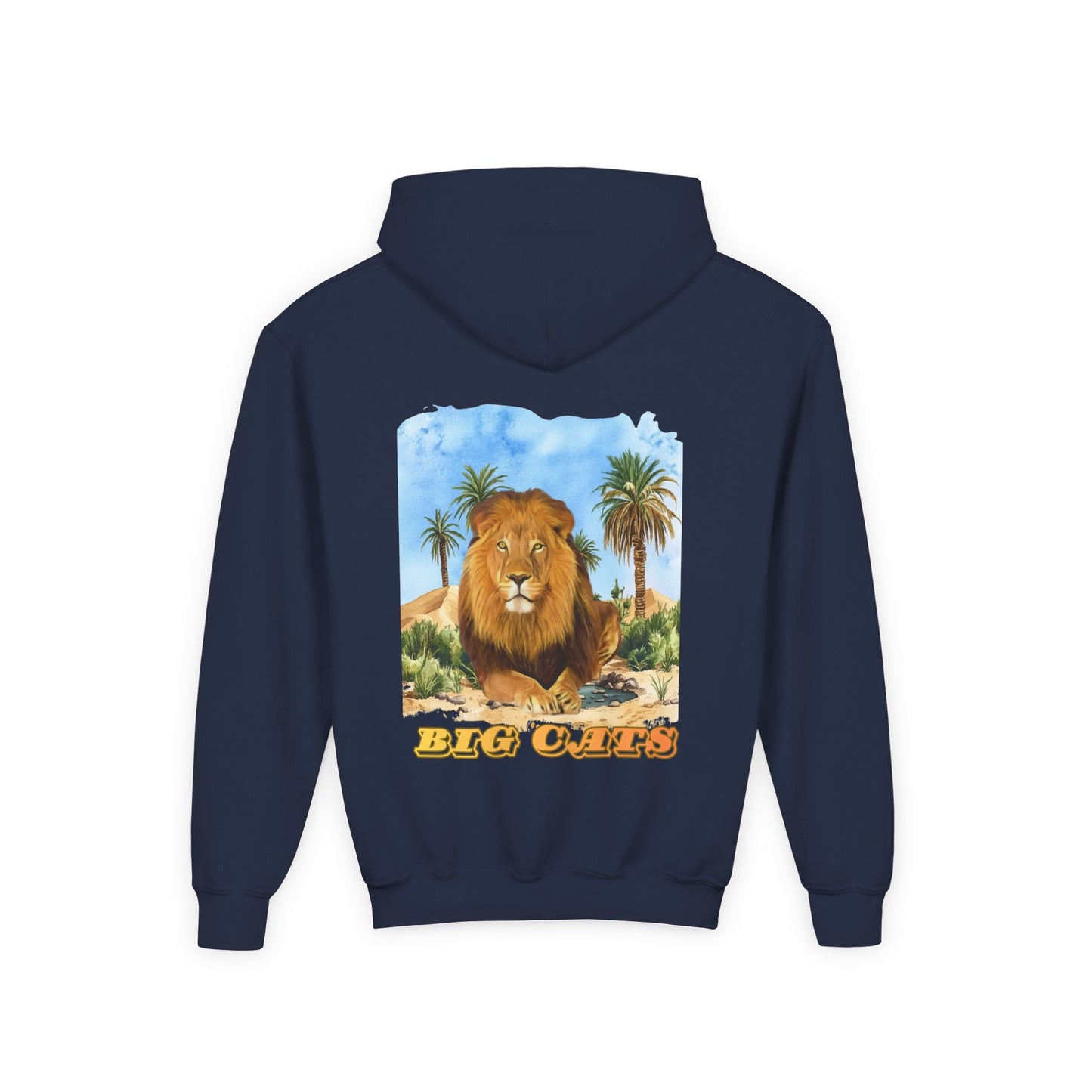Boy's Big Cats Lion Hooded Sweatshirt