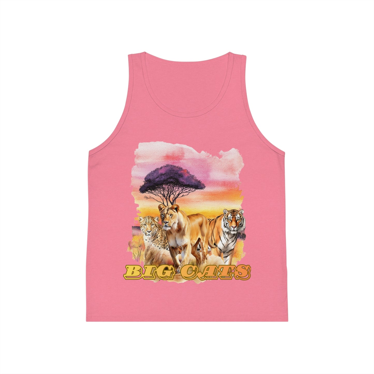 Girl's Trio Big Cats Tank Top