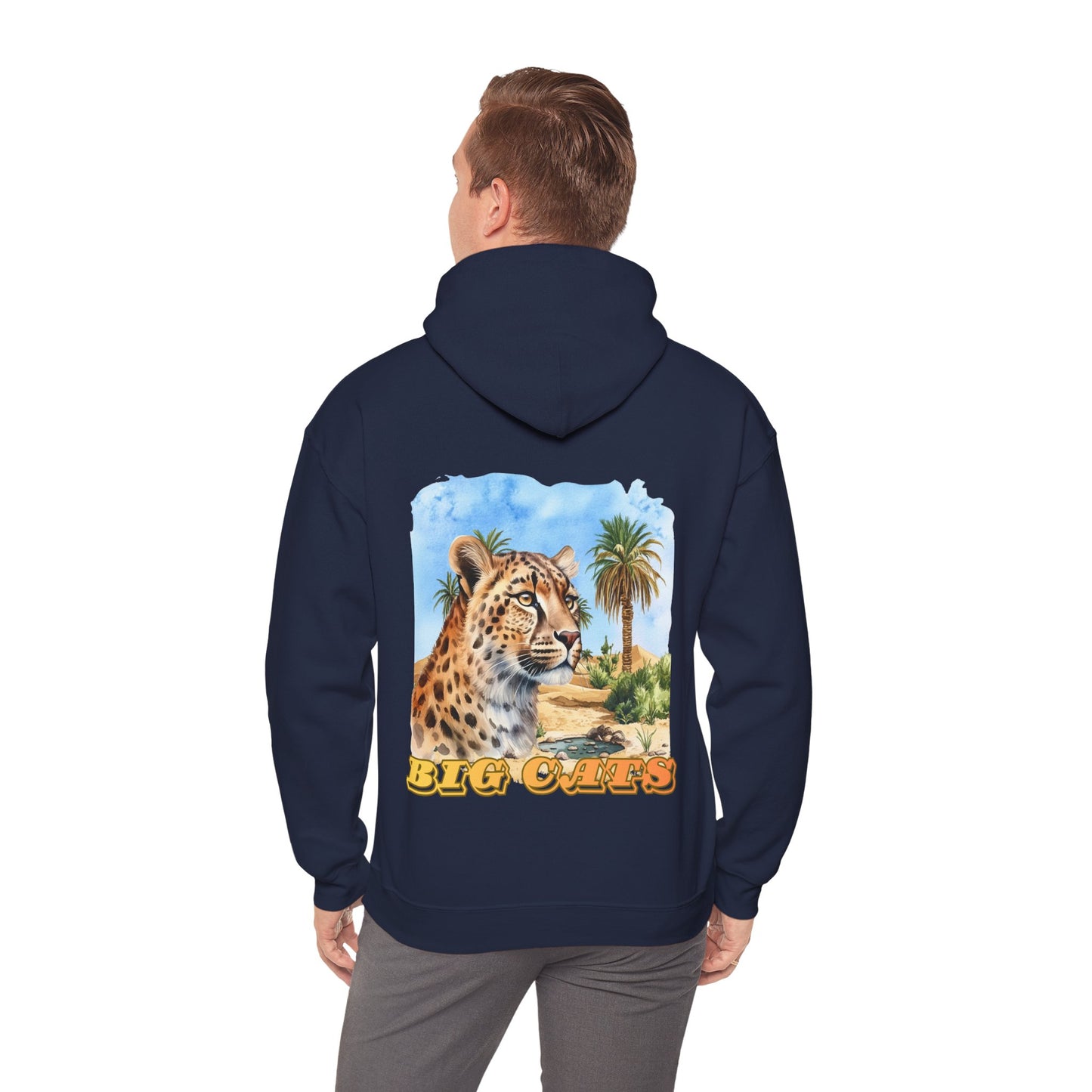Men's Cheetah Big Cats Hooded Sweatshirt