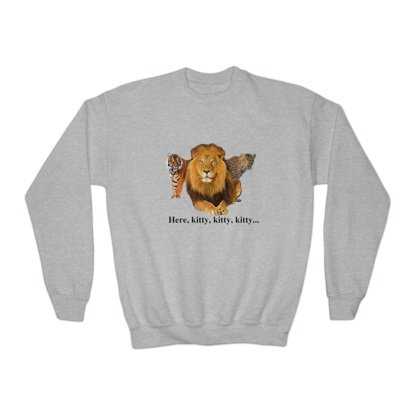 Youth Big Cats Lion Crewneck Sweatshirt