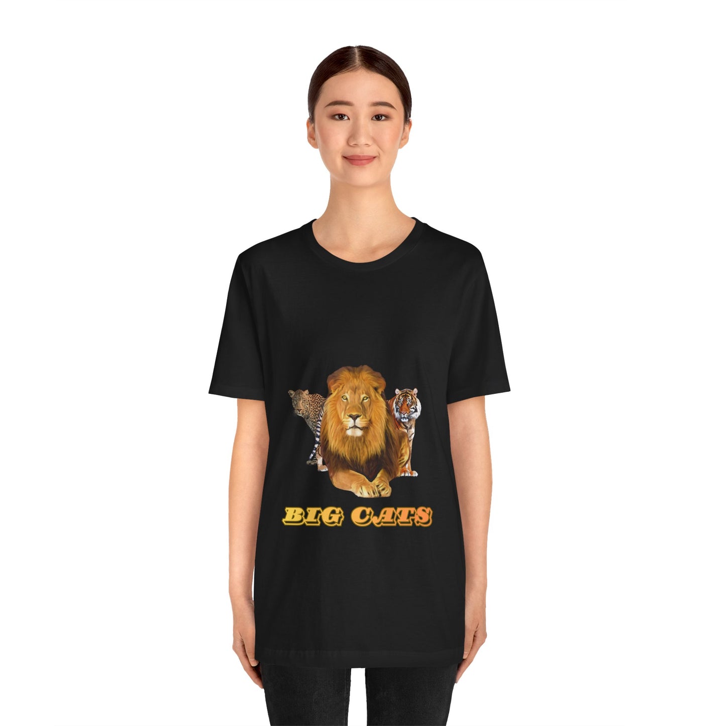 Unisex Big Cats Lion Short Sleeve Tee