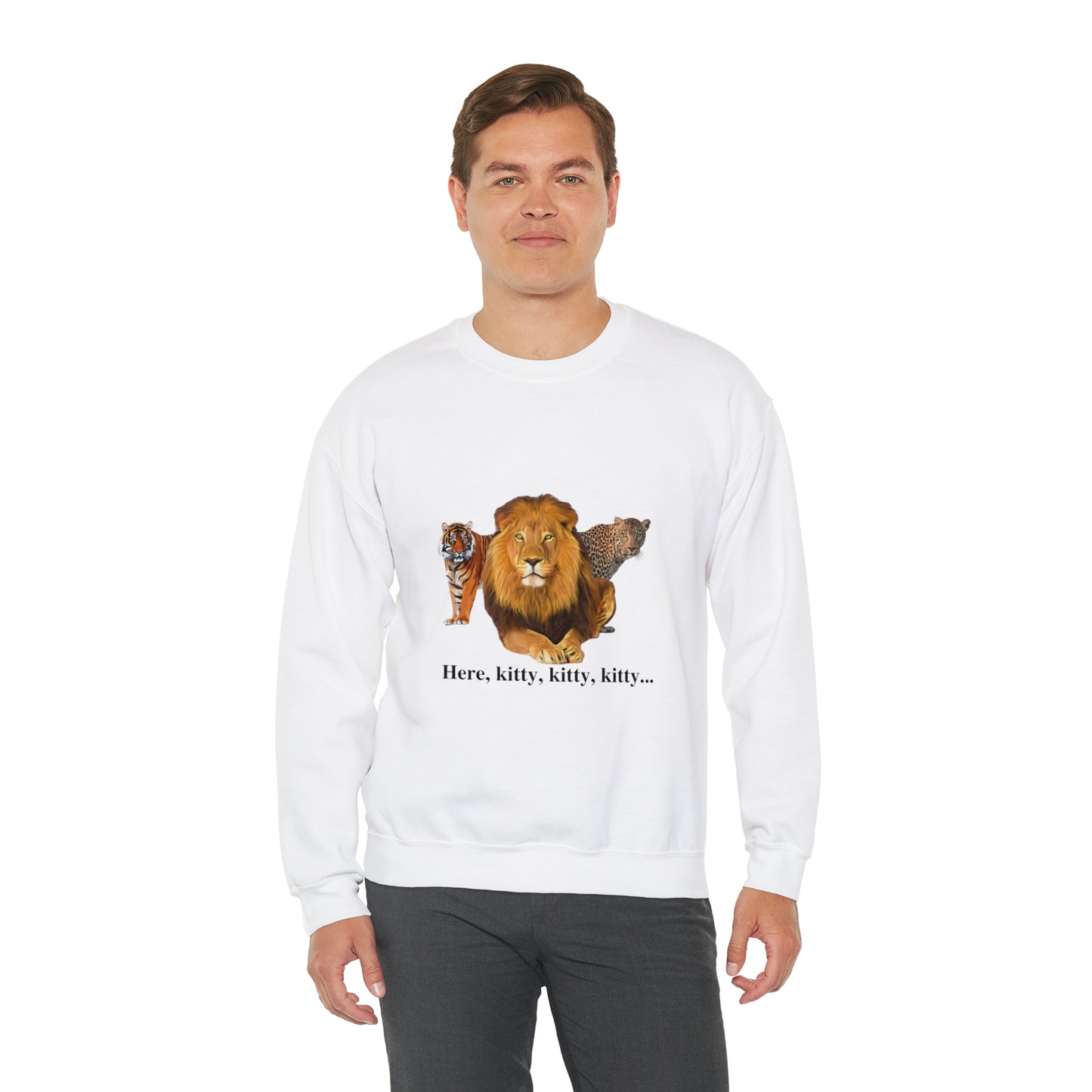 Unisex Big Cats Lion Crewneck Sweatshirt