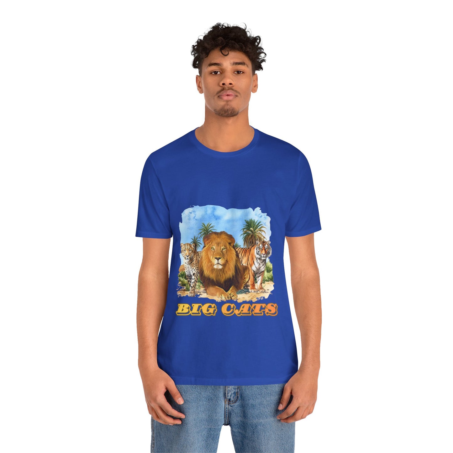 Men's Big Cats Trio Tee - Lion, Cheetah, and Tiger