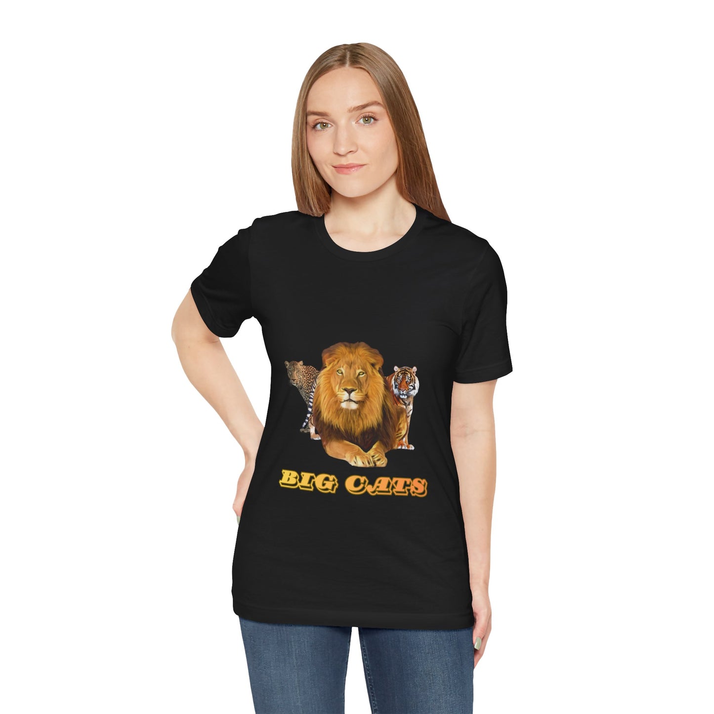 Unisex Big Cats Lion Short Sleeve Tee
