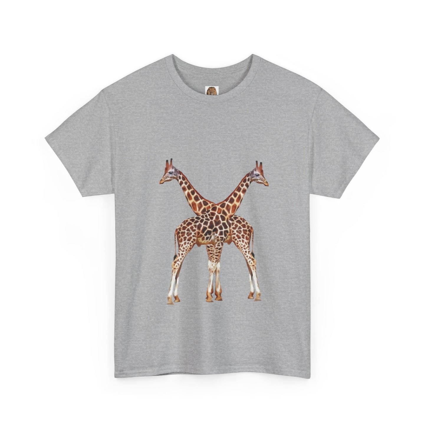 Giraffe Love Unisex Crew Neck Tee - Casual Wear For Animal Lovers