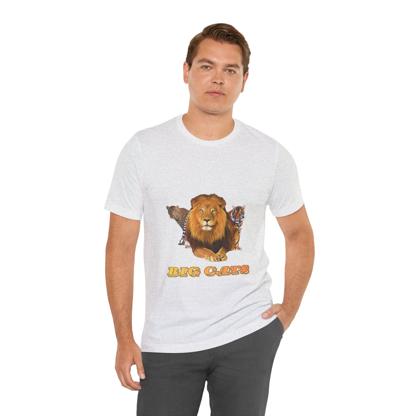 Unisex Big Cats Lion Short Sleeve Tee