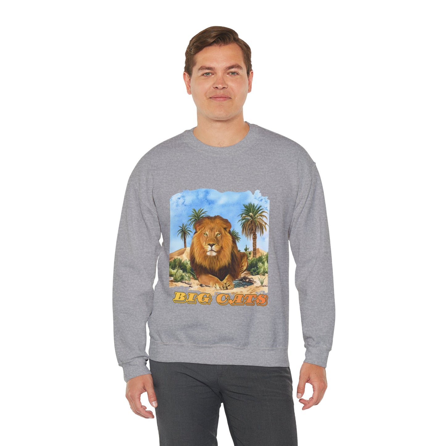Men's Big Cats Lion Crewneck Sweatshirt