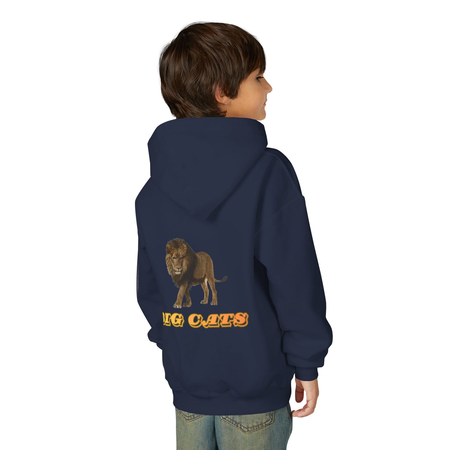 Youth Lion Big Cats Hooded Sweatshirt