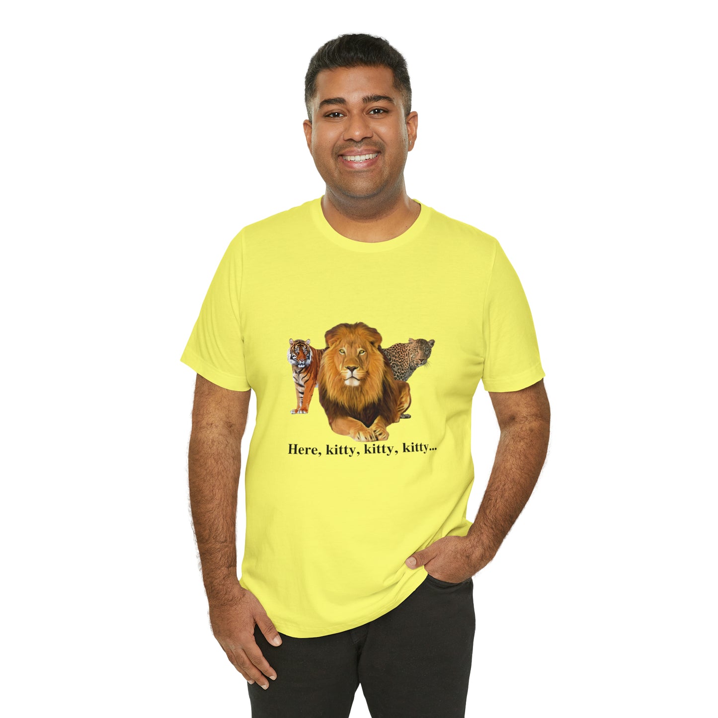 Unisex Big Cats Lion Short Sleeve Tee