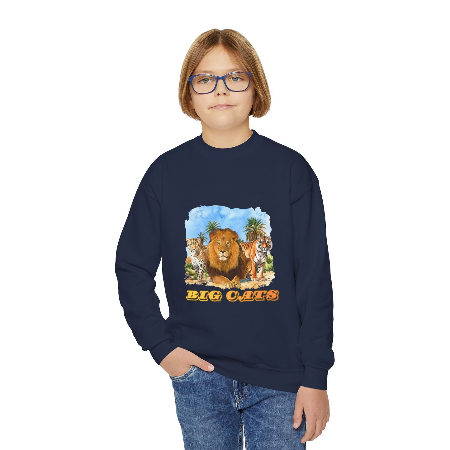 Youth Big Cats Crewneck Sweatshirt