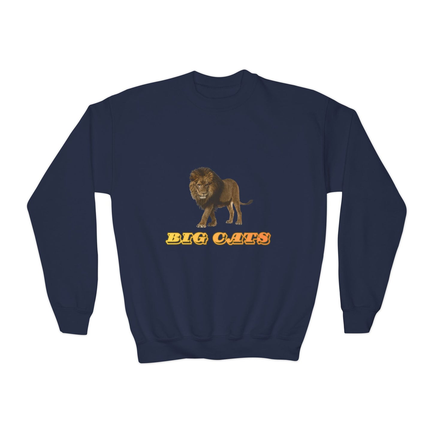 Youth Lion Big Cats Crewneck Sweatshirt