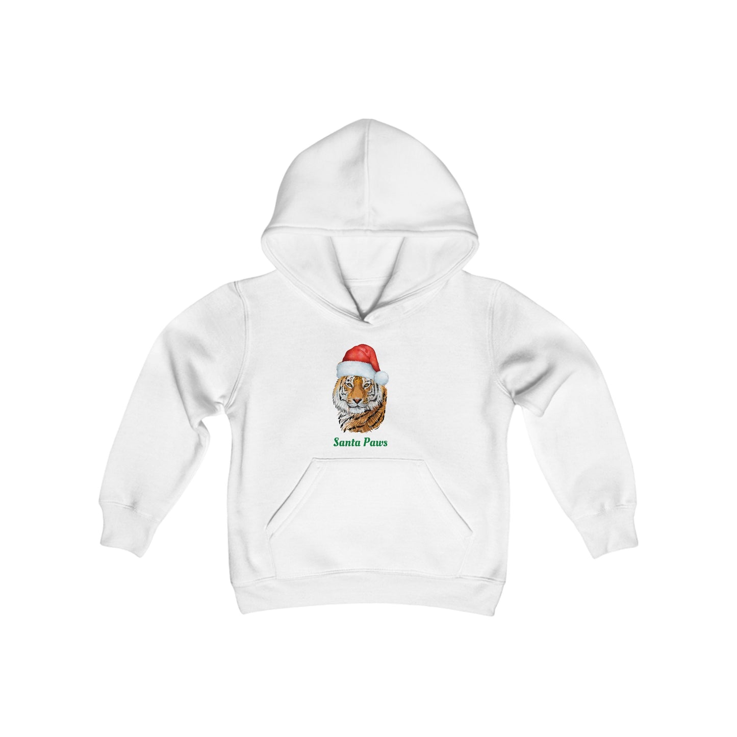 Youth Tiger Santa Hooded Sweatshirt