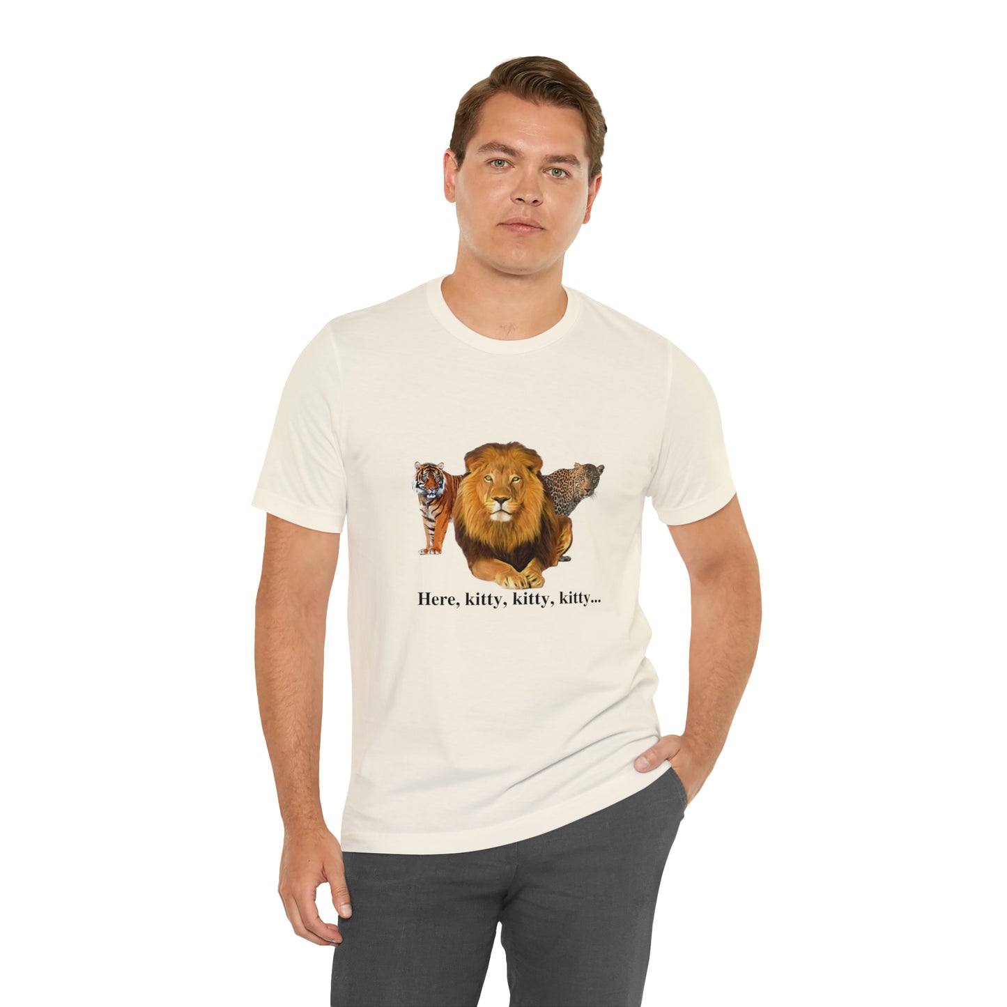 Unisex Big Cats Lion Short Sleeve Tee