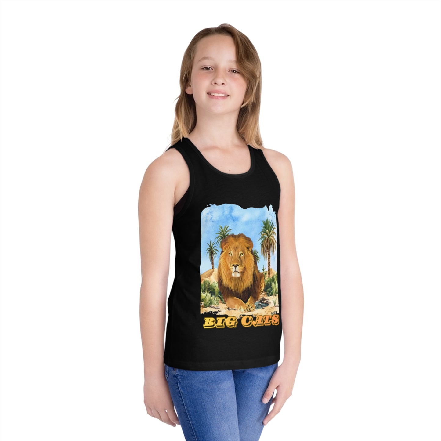 Boy's Lion Big Cats Jersey Tank Top
