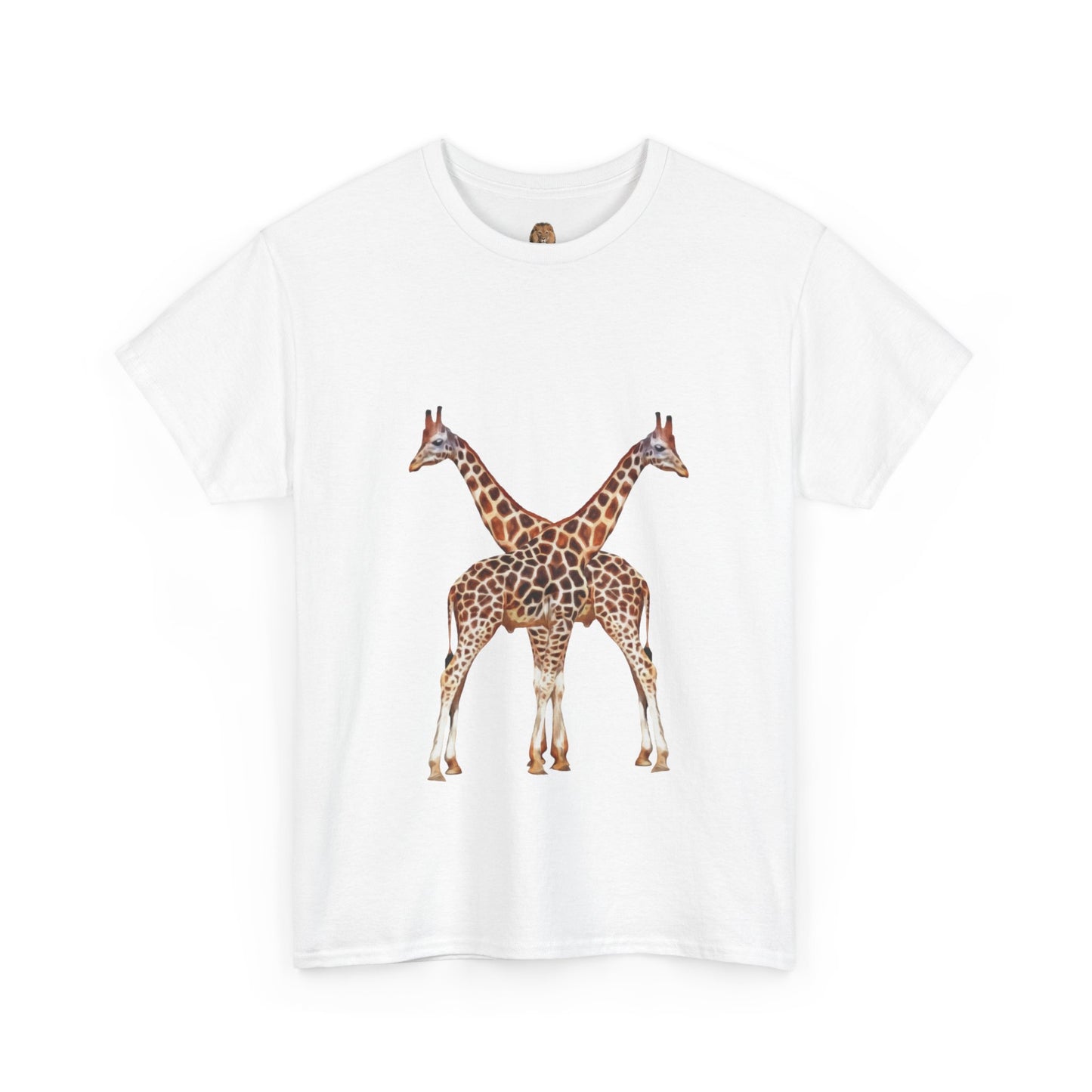 Giraffe Love Unisex Crew Neck Tee - Casual Wear For Animal Lovers