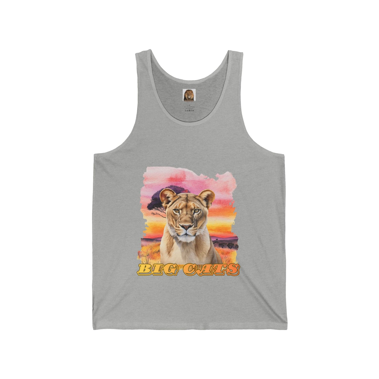 Women's Big Cats Lioness Sunset Tank Top