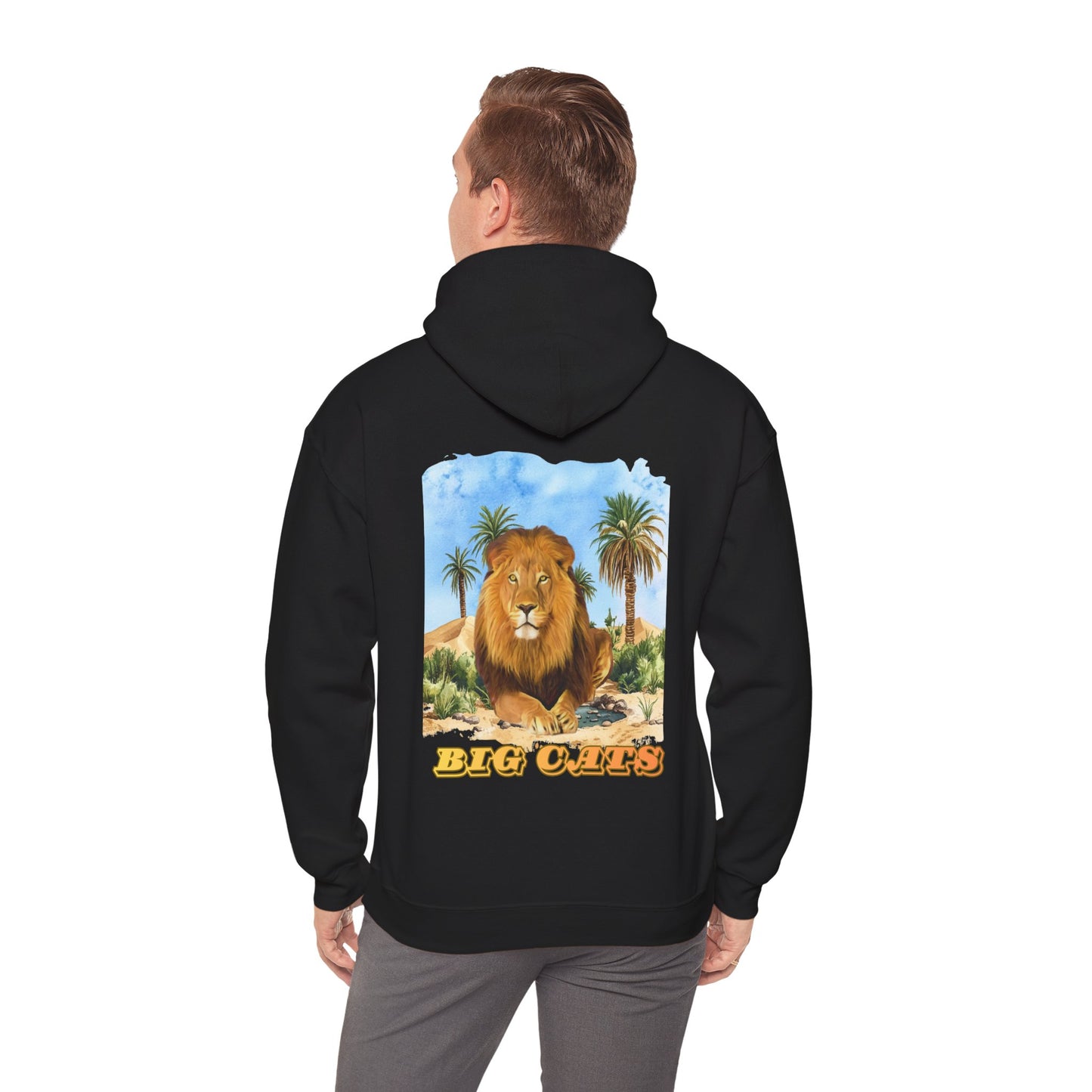 Men's Lion Big Cats Graphic Pullover Hoodie