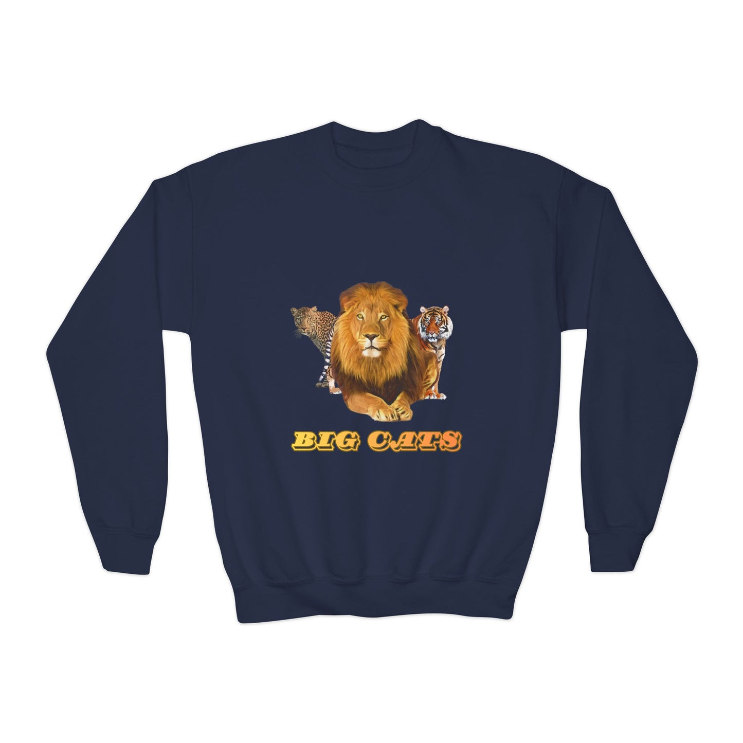 Youth Big Cats Lion Crewneck Sweatshirt