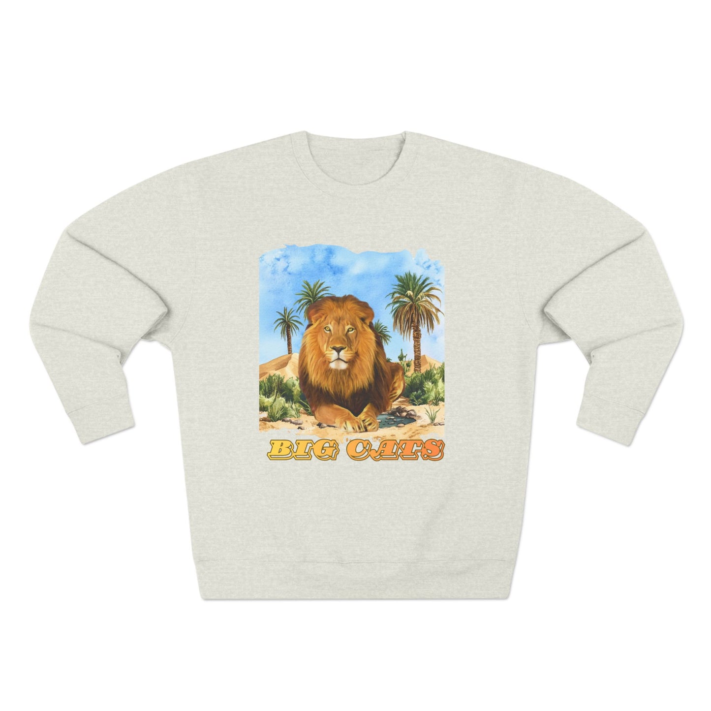 Men's Big Cats Lion Premium Crewneck Sweatshirt