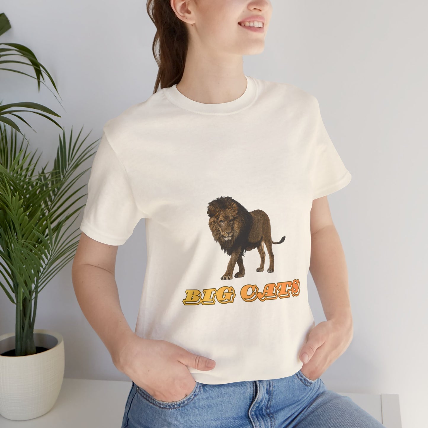 Unisex Lion Big Cats Short Sleeve Tee