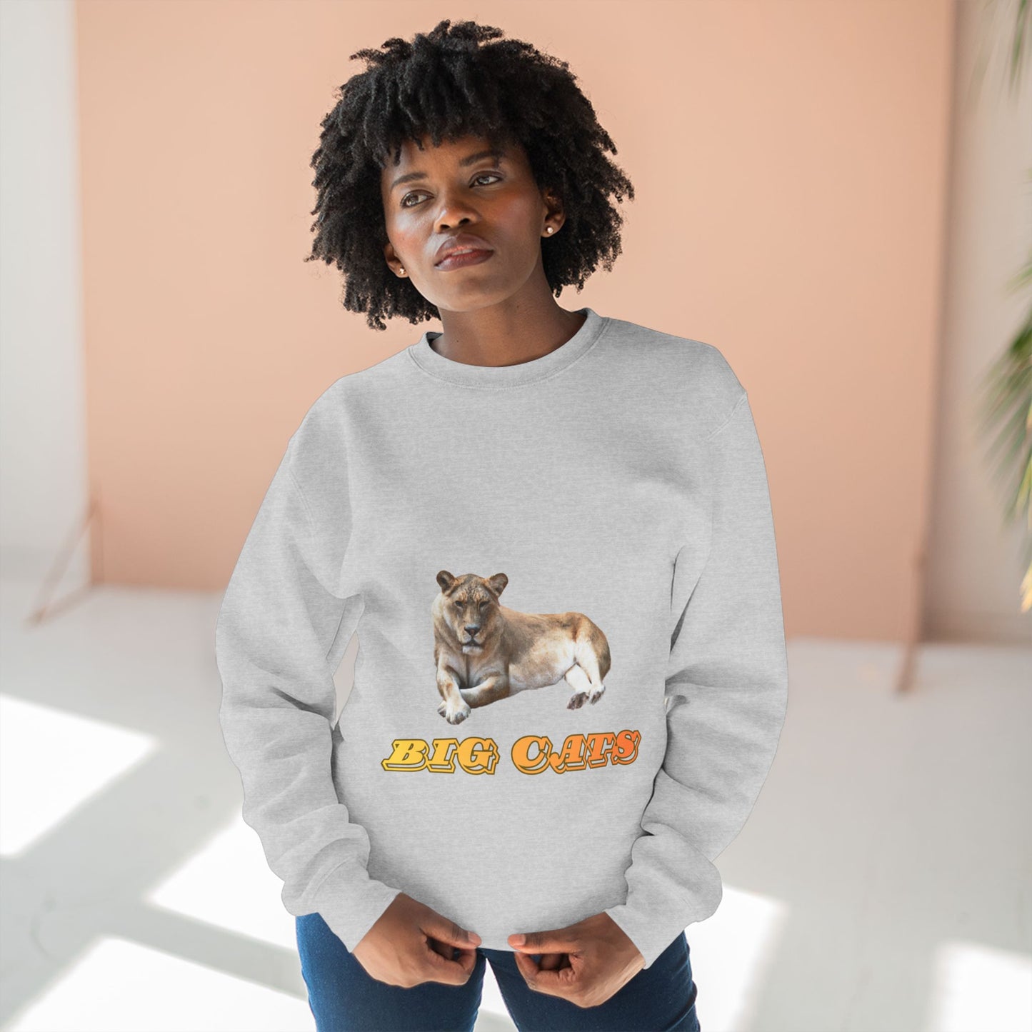 Unisex Premium Lioness Big Cats Crewneck Sweatshirt