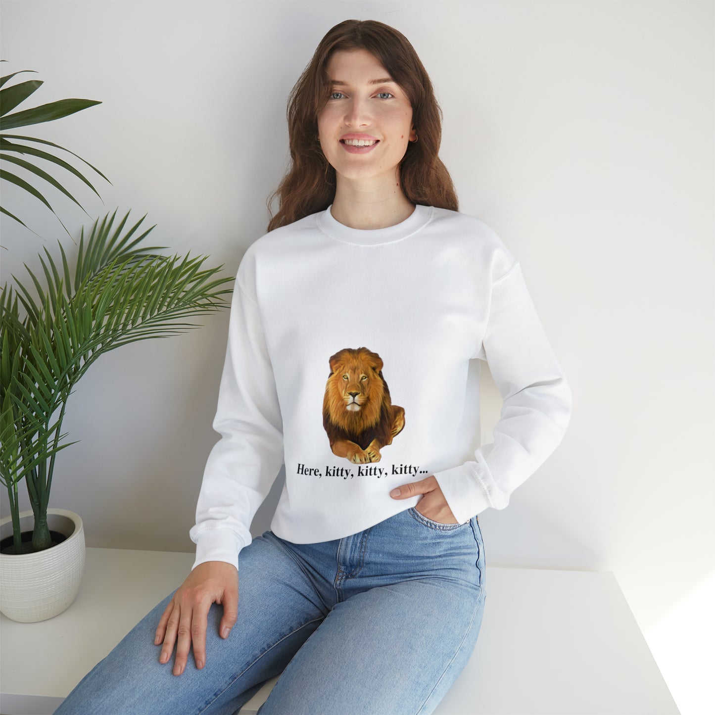 Unisex Lion Big Cats Crewneck Sweatshirt