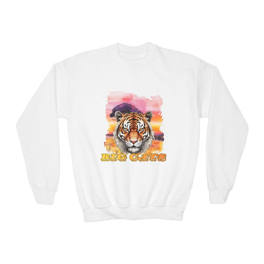 Girl's Tiger Big Cats Crewneck Sweatshirt