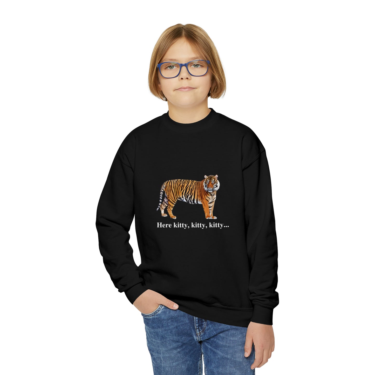 Youth Tiger Big Cats Crewneck Sweatshirt