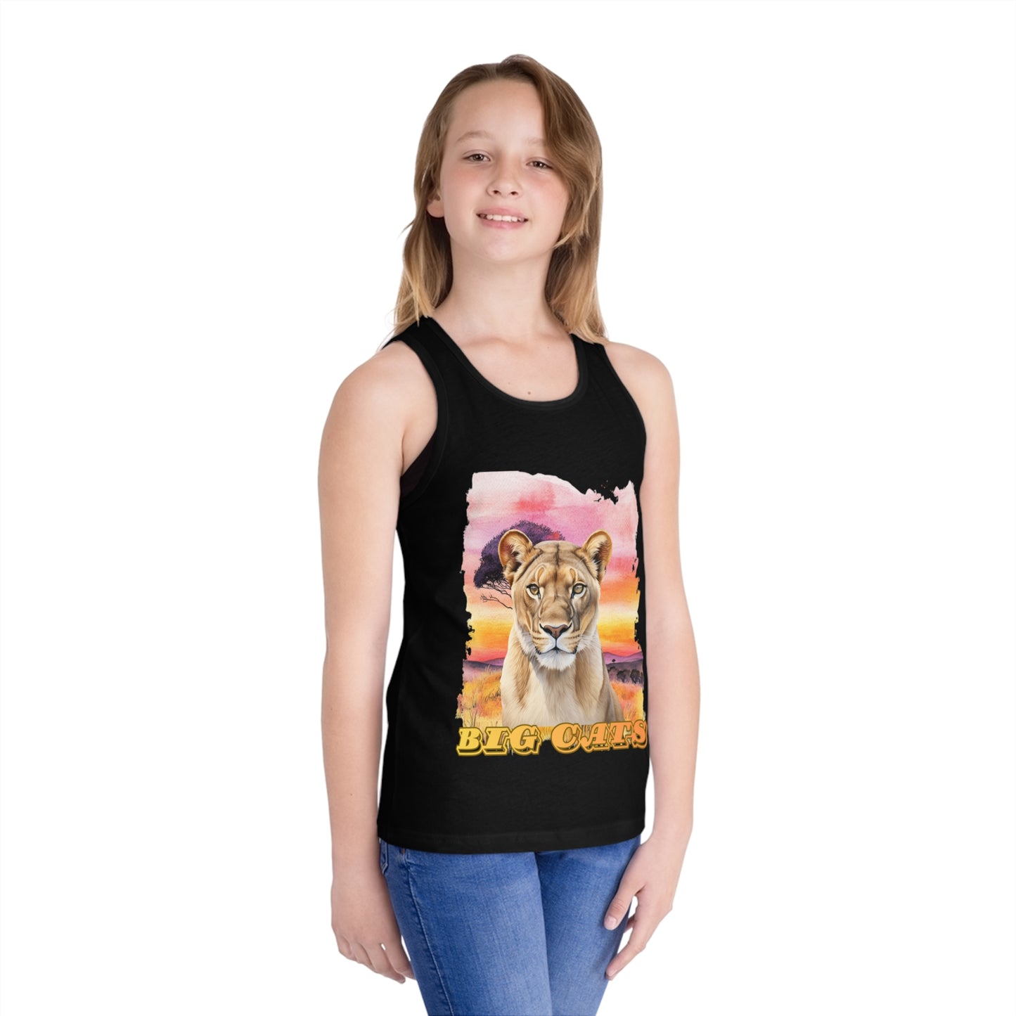 Girl's Lioness Big Cats Tank Top