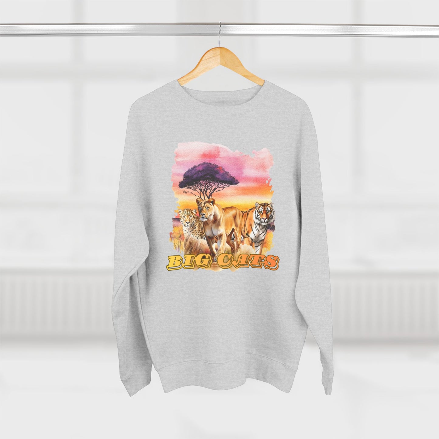 Women's Big Cats Trio Premium Crewneck Sweatshirt